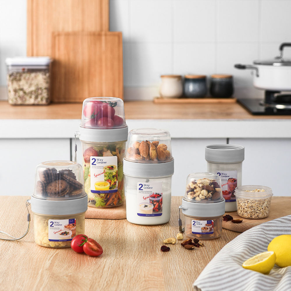 Baby Food Jars With Lids - Portable Double Layer Food Container Sealed