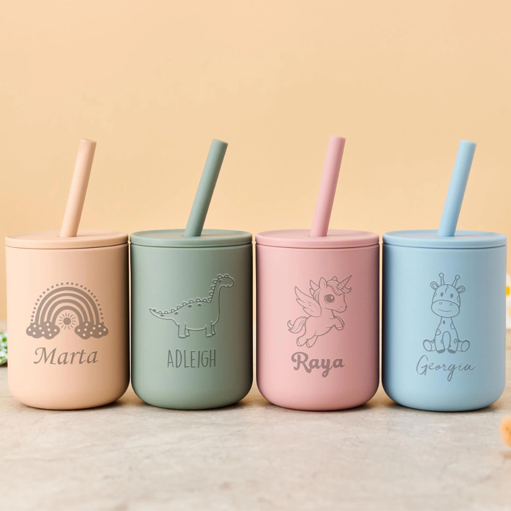 Custom Name Silicone Kids Stra - огляд і ціна Baby Food Jars With Lids